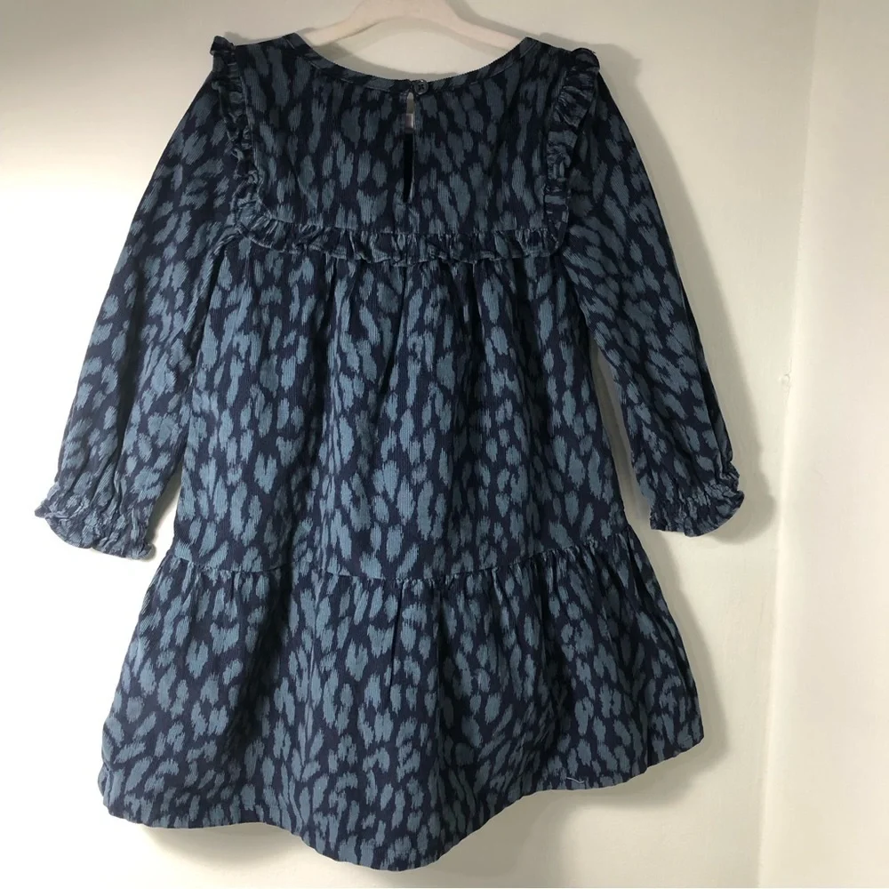 NEW WITH TAGS Baby Gap Girls Blue & Gray Corduroy Long Sleeve Dress Size 4